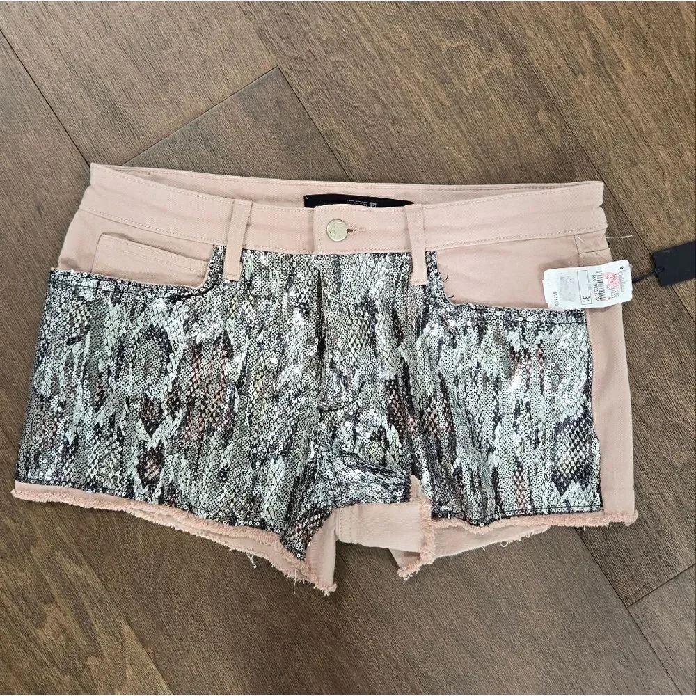 Joe’s Jeans Denim Shelly Sequin Cut Off Shorts 31 NWT